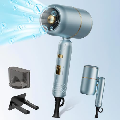 ドライヤー 大風量【2024年冬新登場・ 速乾】ヘアドライヤー 1500W 高濃度マイナスイオン 57℃恒温 3段階温度調節 冷熱風切替 折り畳み式 静音 軽量 過熱防止機能 集風ノズル・ホルダー付