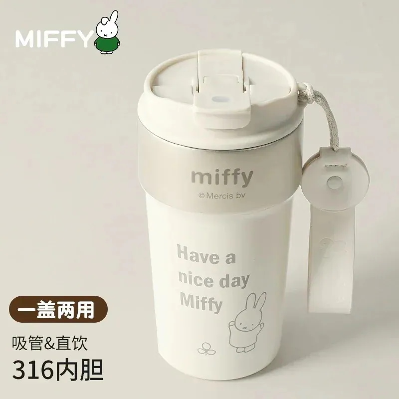 ミッフィー 直飲 保温 保冷 直飲ミッフィーコーヒー魔法瓶ステンレス鋼ドリンクケトルポータブルオフィスダブルドリンクカップ30パーセント割引