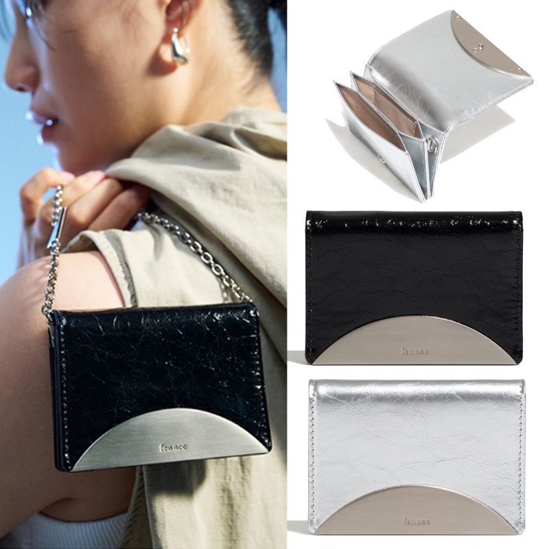 CRINKLE MOONRISE POCKET D / BLACK / SILVER / 付属のDリングで「チェーン」を活用してミニWOC演出が可能です 7,972円