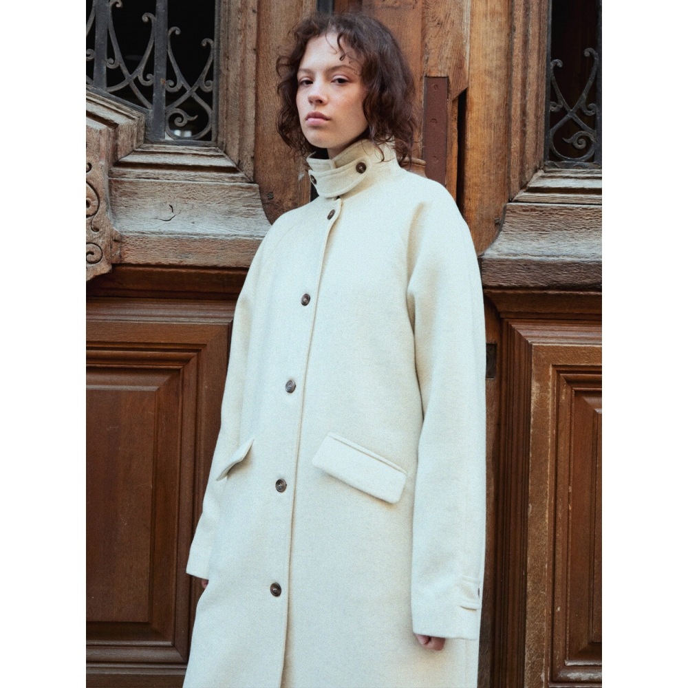 レターフロムムーンフランシスウィンターウールコート (クリーム)