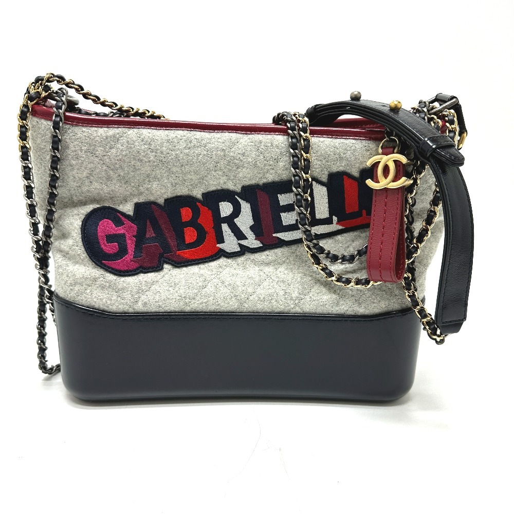 ショルダーバッグ ガブリエル ドゥ ロゴ CC ココマーク チェーンバッグ カバン カーフスキン グレー