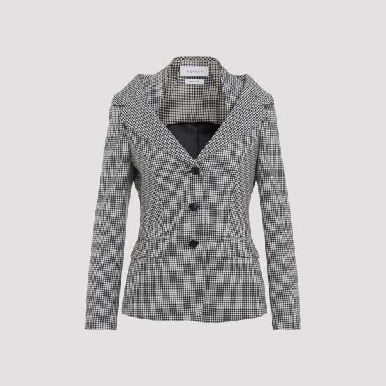 ALEXANDER MCQUEEN Women Jackets 876232 QJAGD 1080 BLACK IVORY