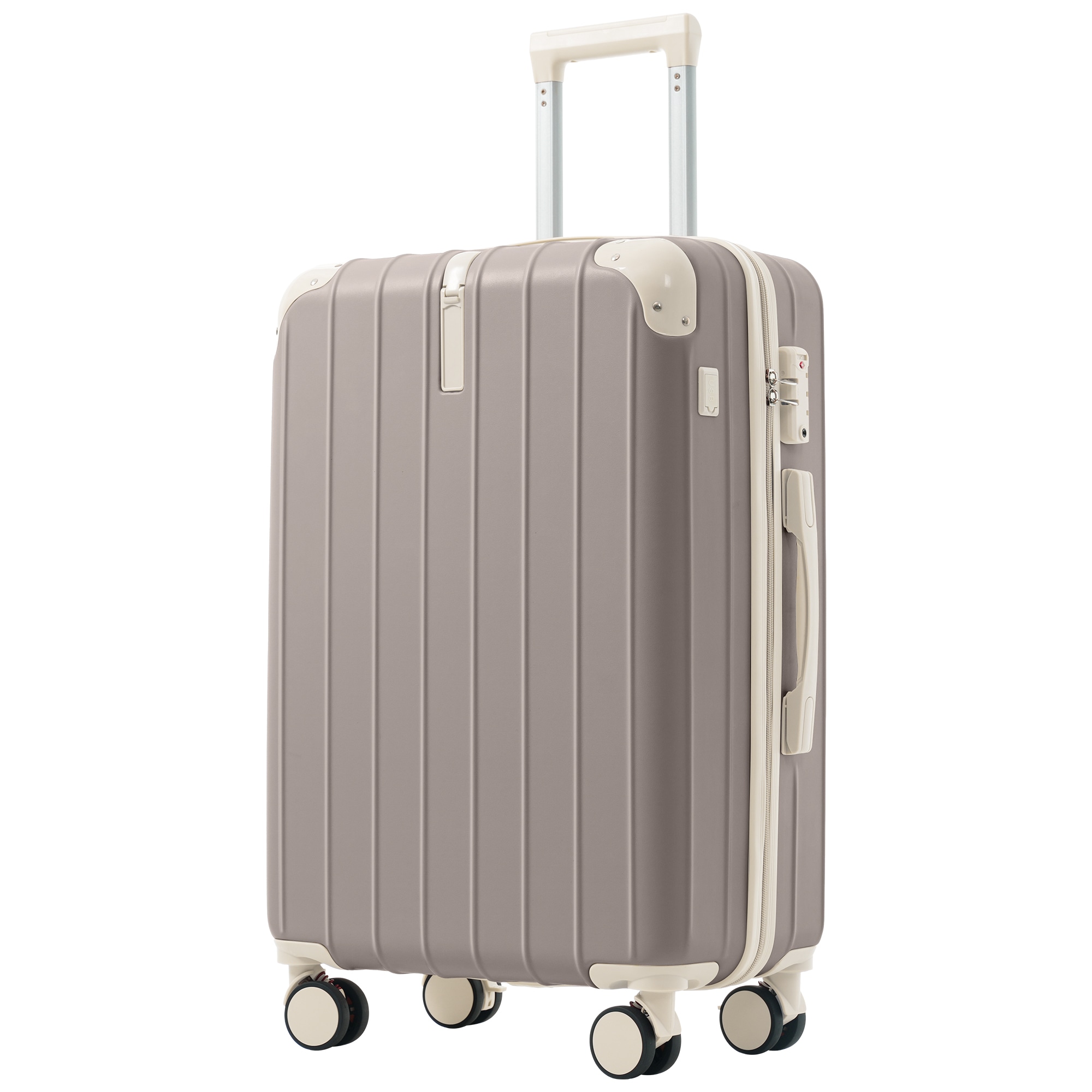 【国内発送】748スーツケース キャリーバッグ キャリーケース Lサイズ 大型 超軽量 ファスナー式 TSAロック搭載 フック機能付き 360度回転 旅行 おしゃれ 人気色 5,857円