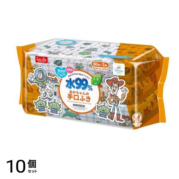 レック 水99%あかちゃんの手口ふき ディズニー トイ・ストーリー 60枚× 3個パック 10個セット