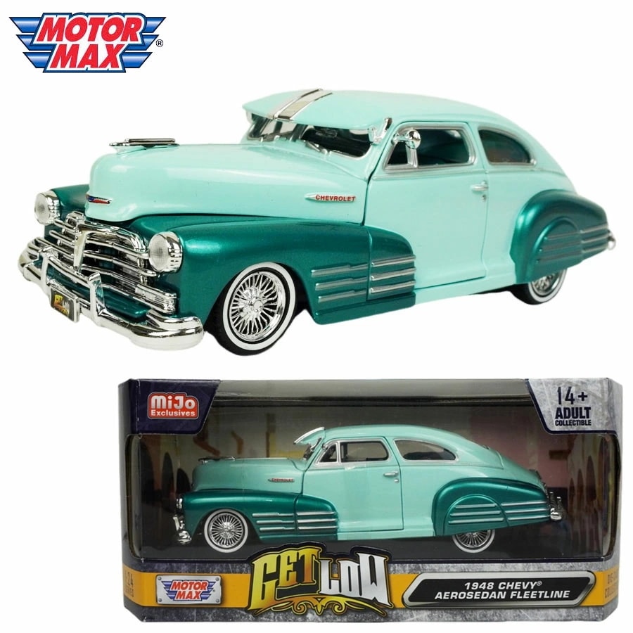 ダイキャスト 1/24 箱入り ミニカーMOTOR MAX 1:24 1948 CHEVY AEROSEDAN FLEETLINEモーターマックス シェビー エアロセダン フリートライ