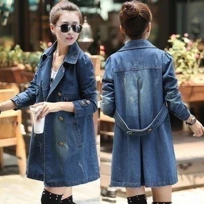 コート レディース スリム見え デニム トレンチコート アウター ミドル丈 薄手30%までに制限