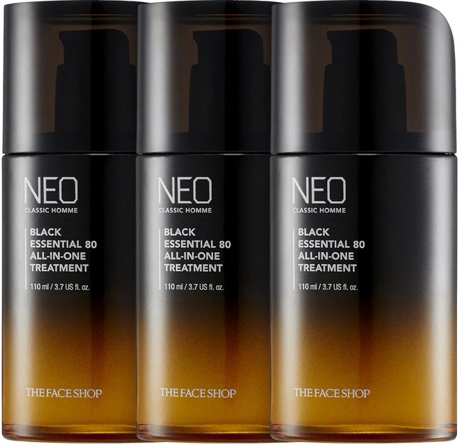 ネオクラシックオムブラックエッセンシャル80オールインワントリートメント 110ml 3個 集中ケア 弾力