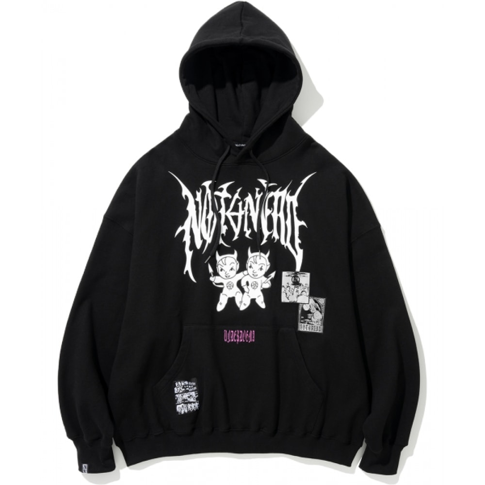 NOT4NERD 2 デビルパッチプルオーバーフード-ブラック