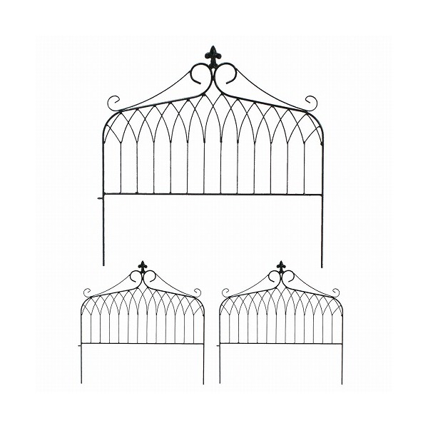 住まいスタイル アイアンフェンス ドレープ ワイドタイプ 3枚組 ブラック IF-DR027-3P-BLK メーカー直送