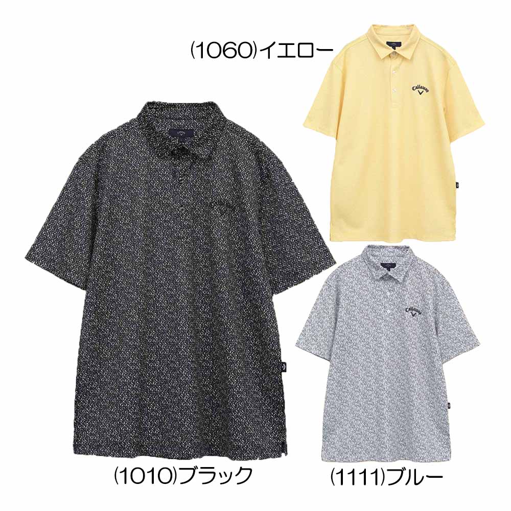 かざあなメッシュボタニカルプリントシャツ C25134119 メンズゴルフウェア 春夏 2025