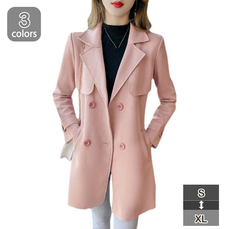 トレンチコート レディース スプリングコート アウター 春 春コート 春服 コート 無地 ロングコート 長袖 ライトアウター ジャケット カジュアル 大きいサイズ おしゃれ 体型カバー 通勤 OL 2