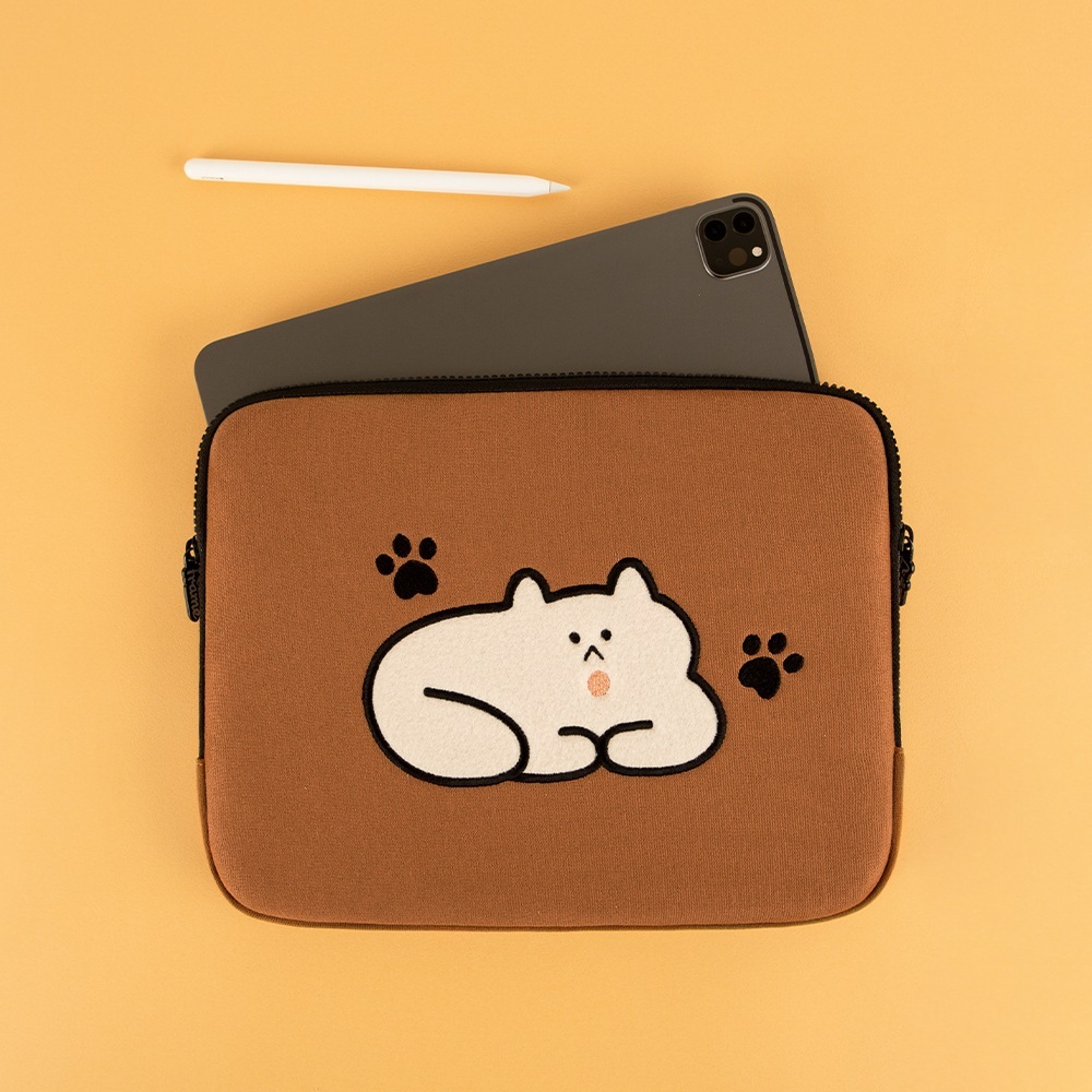 刺繍ポケットiPadノートパソコンポーチ猫を理解する