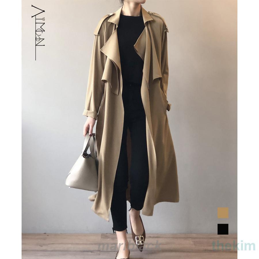 韓国 トレンチコート レディース