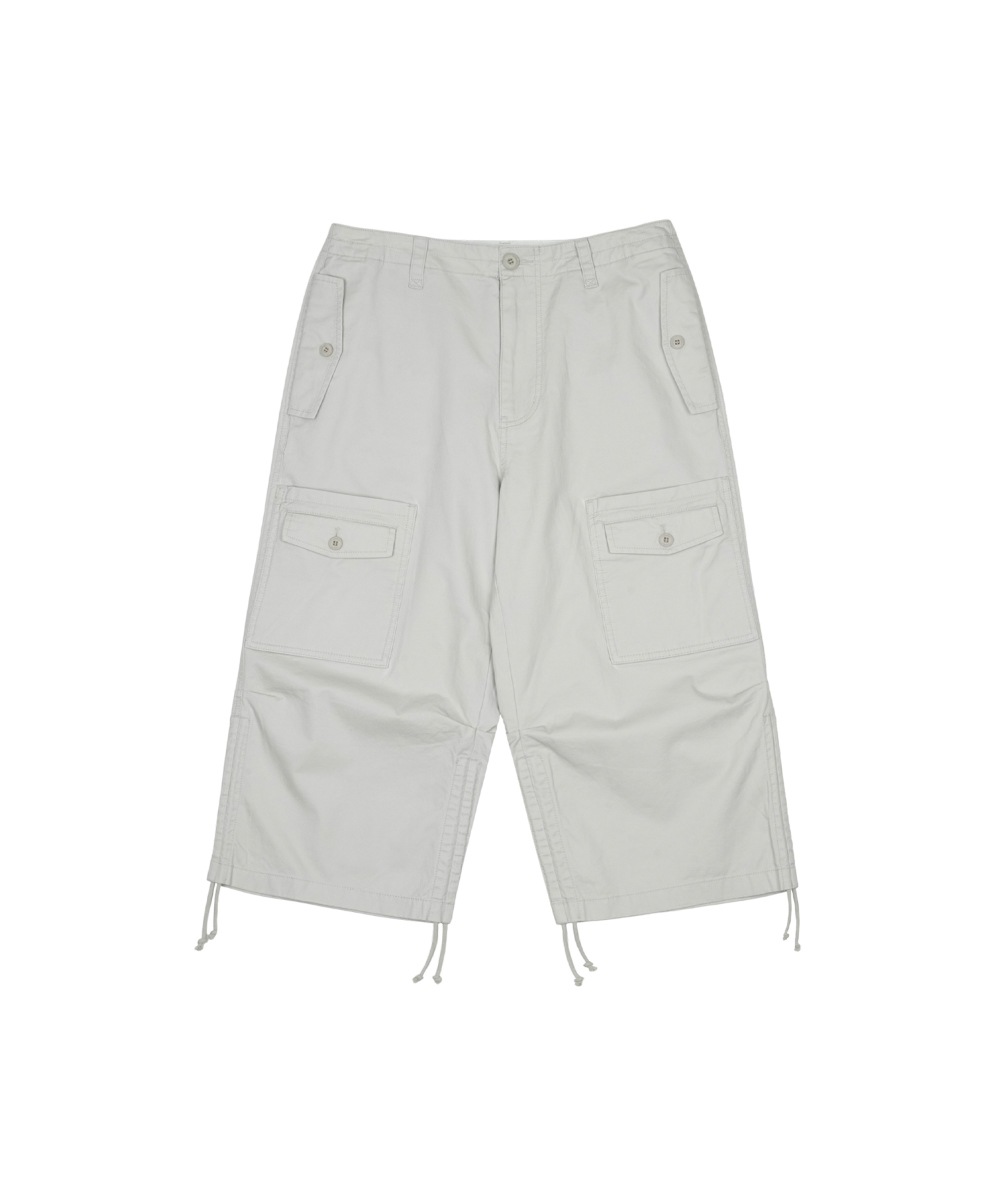【COYSEIO】26SS CAPRI CARGO PANTS : LIGHT GREY
