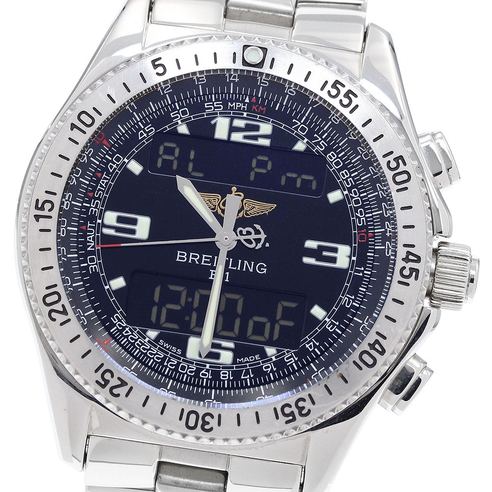 ブライトリング BREITLING A68362 B-1 クォーツ メンズ 保証書付き_902801【中古】