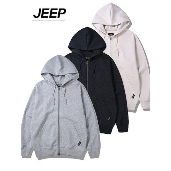 男女共用ルーズフィット2WAYフードジップアップ(JP4TZU098)_DG