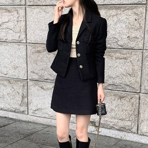 ツイードジャケットスカートセットアップ st2561