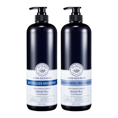 Dr.SEED スーパーシードバーム シャンプー1L + トリートメント1L セット (ミッドナイトローズの香り) 5,386円