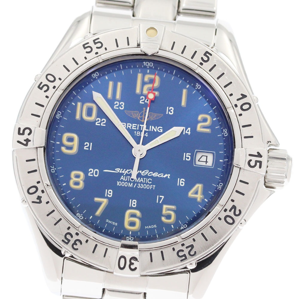ブライトリング BREITLING A17040 スーパーオーシャン デイト 自動巻き メンズ 内箱付き_875649【中古】 116,200円