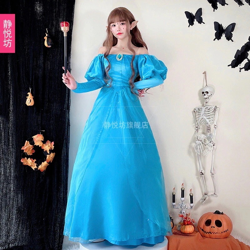 ハロウィンコス恒例パーティードレス大人ステージホストプリンセスドレスコスプレシンデレラエルサアンナ妖精
