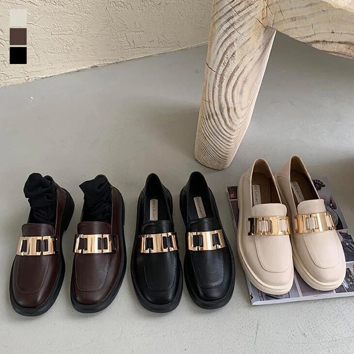 ビットローファーレディース靴おじ靴スリッポンローヒール紐なしポインテッドトゥ靴レディース靴スリッポン