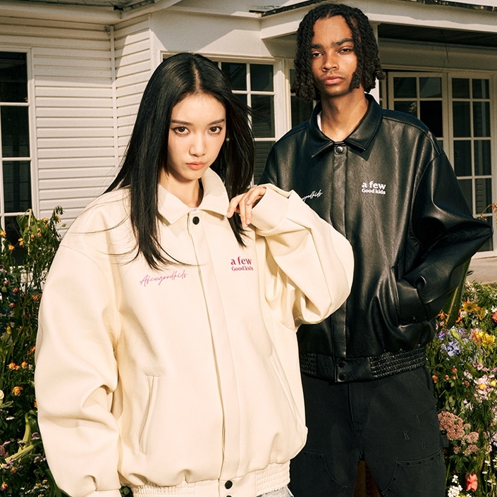 FFF正規品【AFGK】刺繡革ジャン春秋欧米型カップルジャケットジャケットゆったりカジュアルな上着を着ます