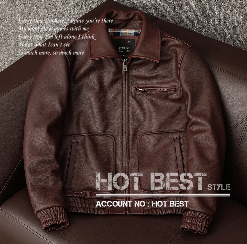 茶芯カウハイド 復刻20s USAF TYPE A-1 襟付き ミリタリー フライトジャケット 革ジャン ボマー ボンバー クロム鞣し 牛革