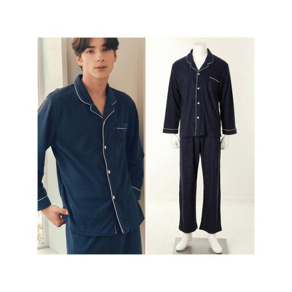 ビーナス正常 ビーナス軽くて暖かいテリー生地 デイリー男性パジャマセット VPA4566M S_P410990925