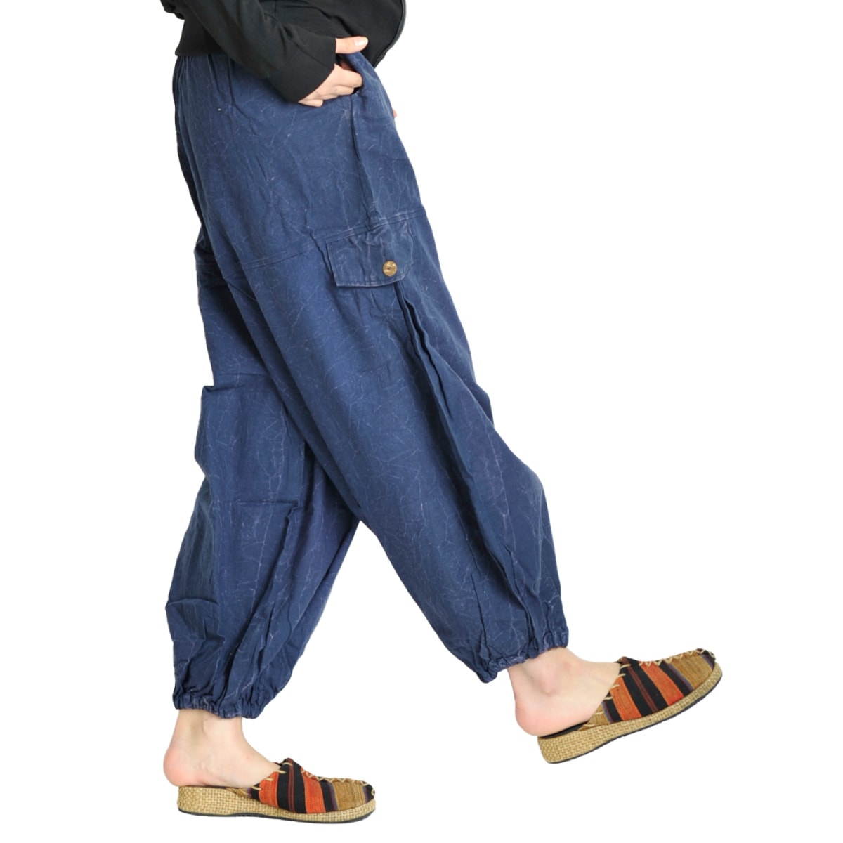 サルエルパンツ バルーンパンツ メンズ レディース ストーンウォッシュ ユニセックス 大きいサイズ アラジンパンツ エスニックファッション アジアンファッション 春 夏