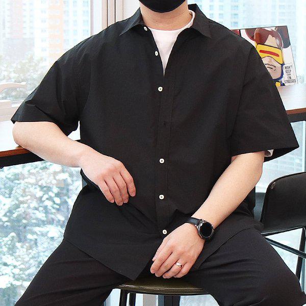 WUN メンズ ビッグサイズ ハルシオン ウォッシング 半袖シャツ