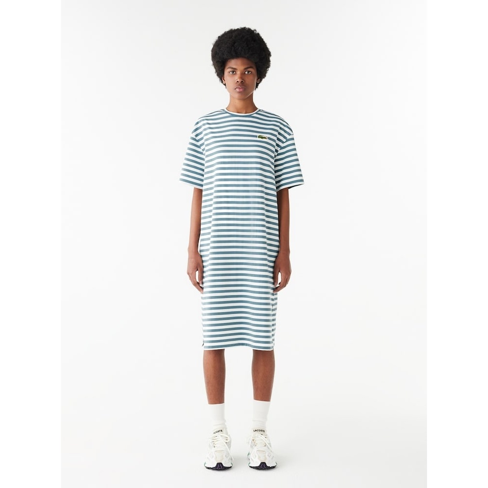 ラコステ女性用マリンストライプ Tシャツドレス EF2583-54G IUC Q2NEF2583-54GIUC