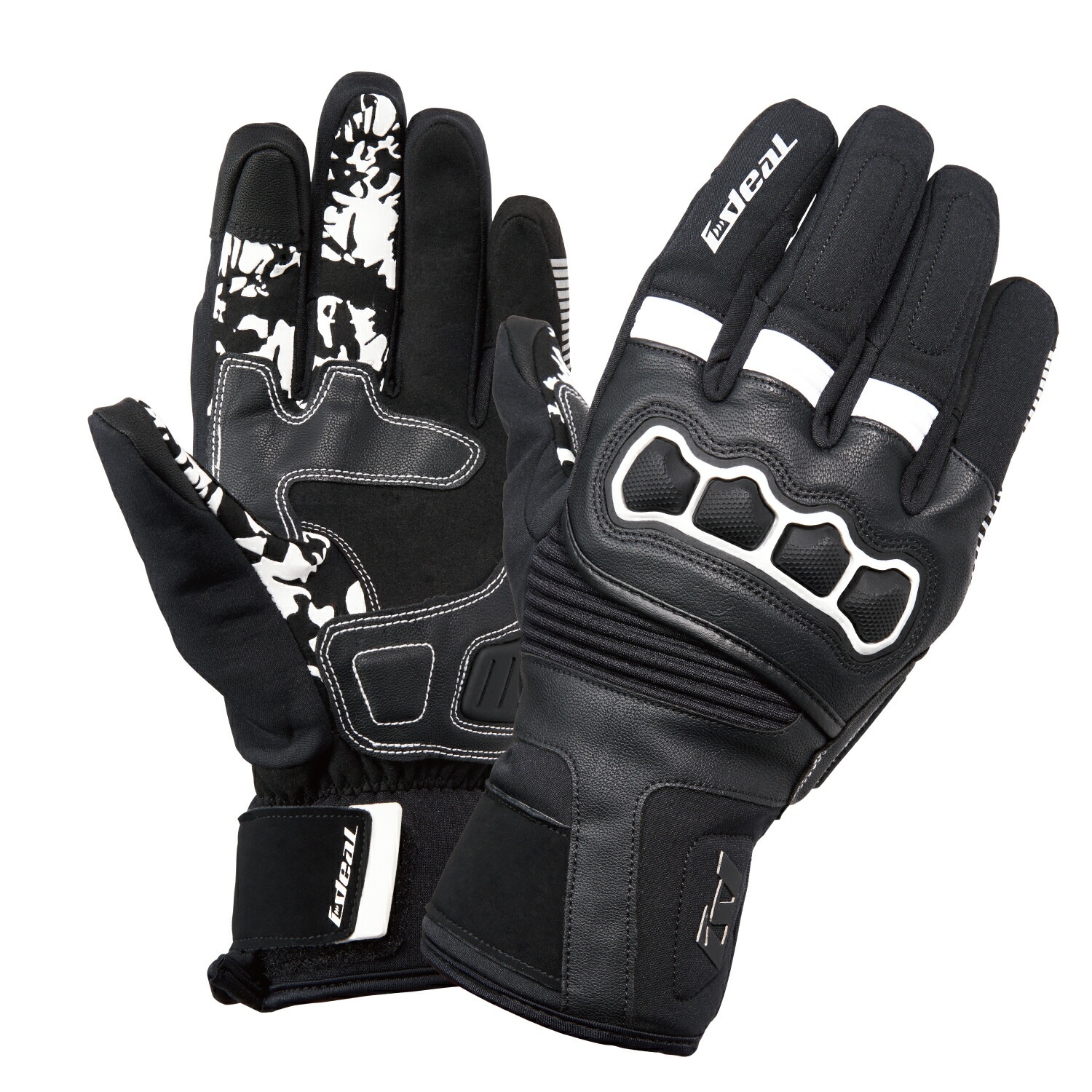 山城(yamashiro) IDEAL アイディール バイク用 グローブ 秋冬モデル ID-115 アクシス-EX ホワイト 3XLサイズ ID115/WH/3XL