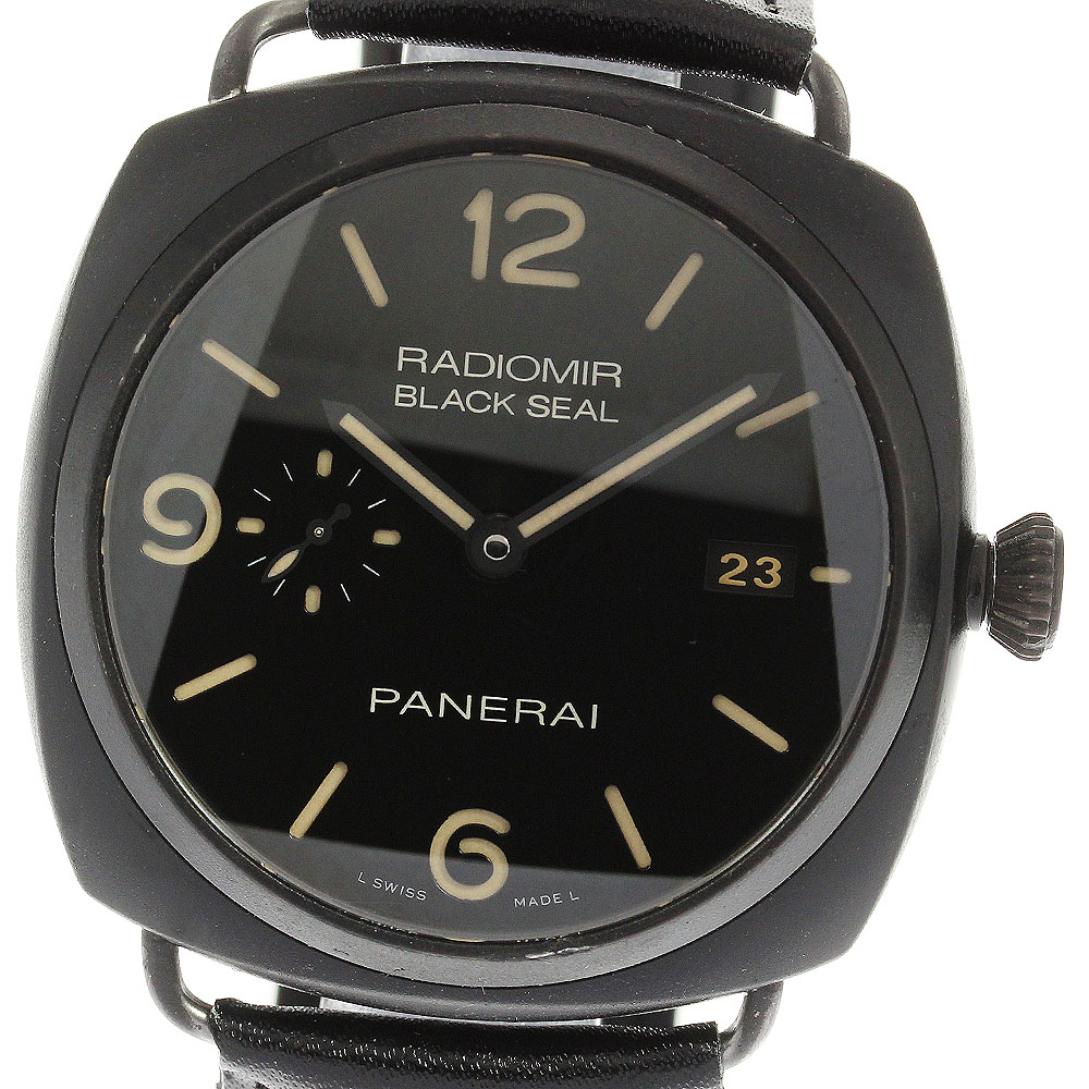 パネライ PANERAI PAM00505 ラジオミール コンポジット ブラックシール3デイズ スモールセコンド デイト 自動巻き メンズ _816755【中古】