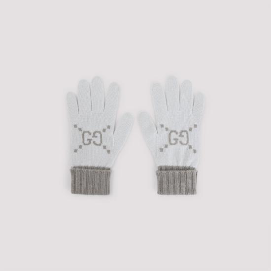 GUCCI Women Gloves 813136 3GAC0 1763 LIGHT GREY