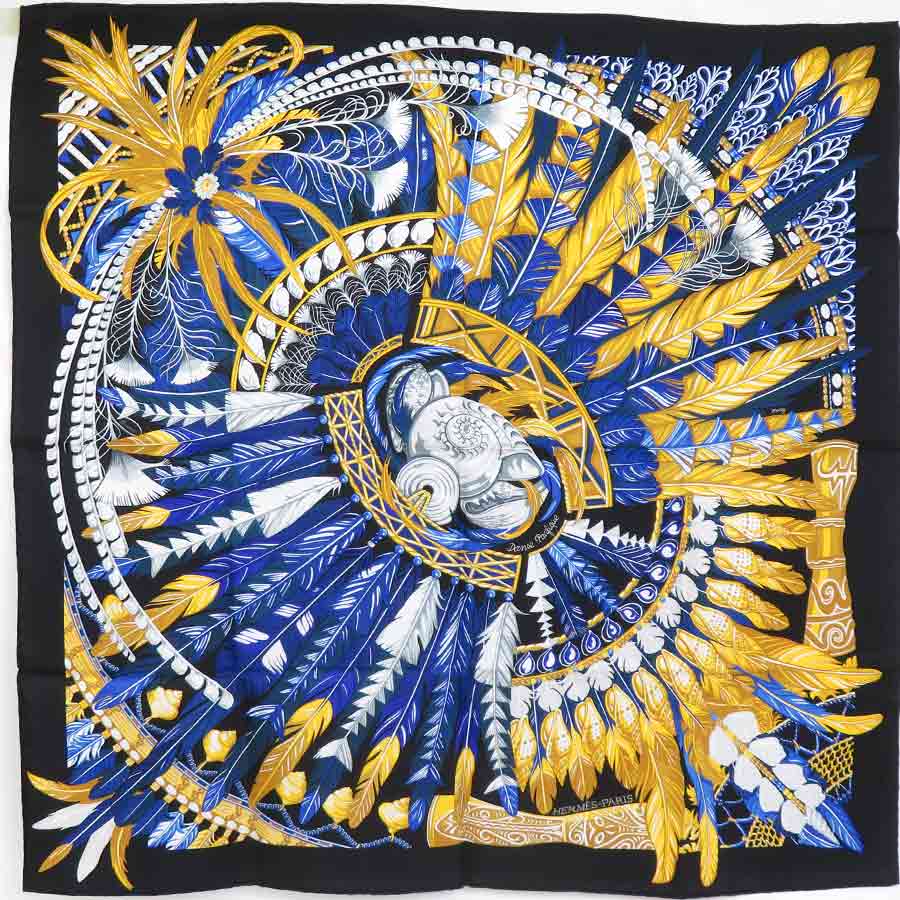エルメス HERMES スカーフ カレ90 Danse Pacifique ダンスパシフィック シルク マルチカラー レディース r10719a