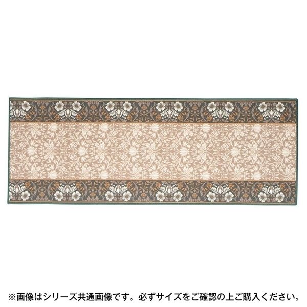 240616746 タフトプリント廊下敷き エレガンス 67×540cm グリーン メーカー直送