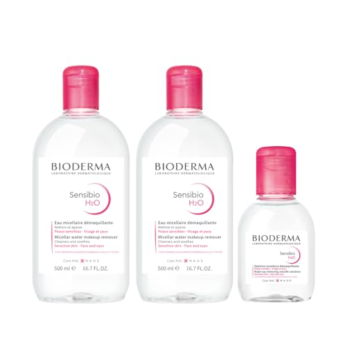 【正規品】ビオデルマ（Bioderma）サンシビオ エイチツーオー D（H2O） 500mL×2本+100mL セット 敏感肌用 クレンジング水