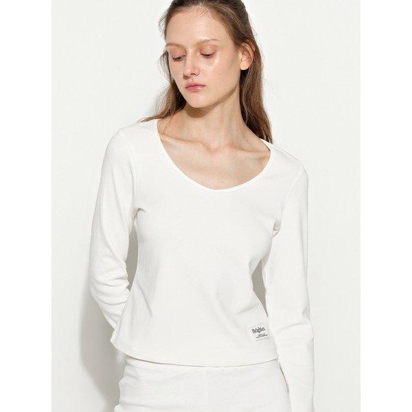エッセンシャルVネックTシャツ ホワイト