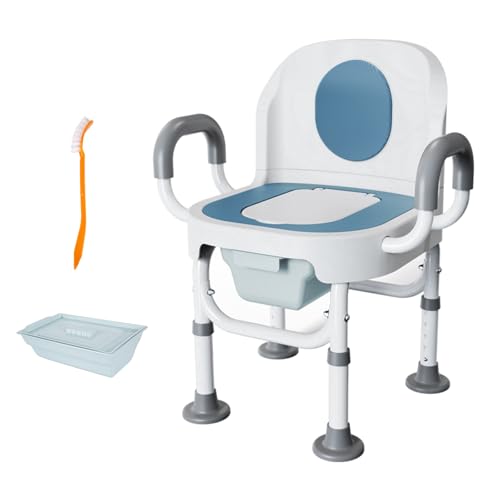 Care-parents ポータブルトイレ 介護用トイレ 手すり付き 高さ調整可能 簡易便座 介護用 簡易トイレ 大人用 高齢者 介護用品 耐荷