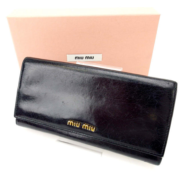 長財布 ブラック ブルー 中古