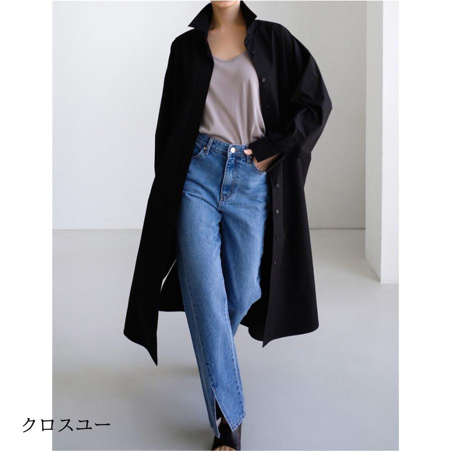シャツワンピース レディース ロング丈 様々な着こなしが楽しめる 大人女子向け お洒落 春新作 一気に季節感UP 大人らしさをプラス きれいめコーデに
