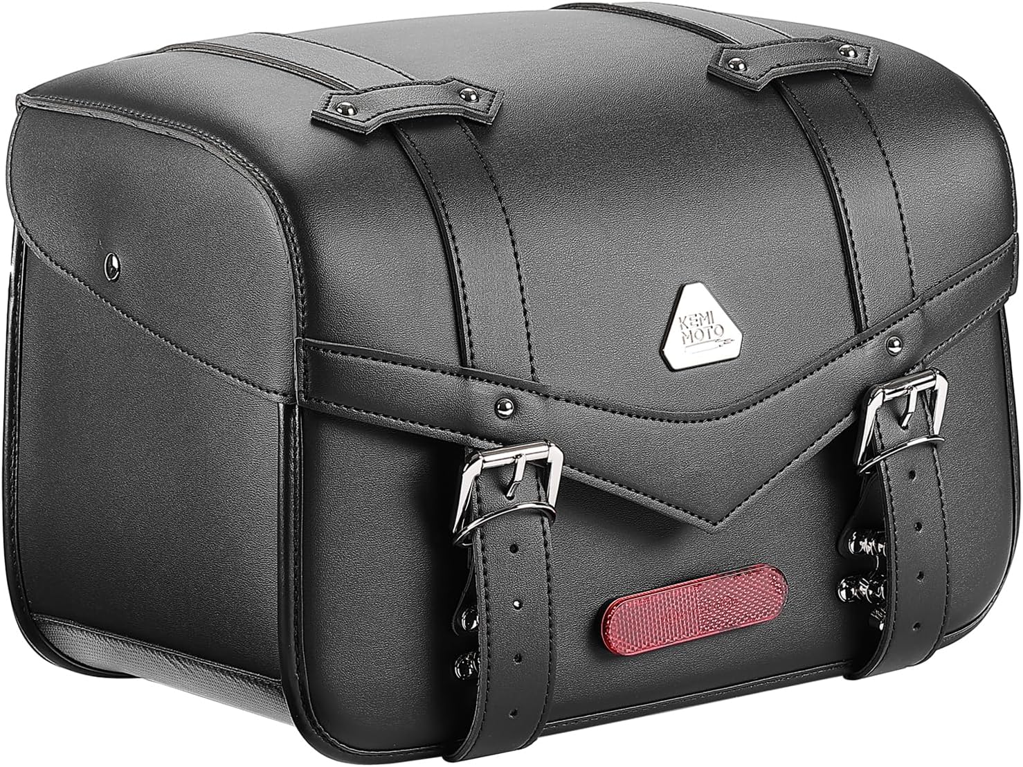 サイドバッグ 25L バイク用 撥水 小物収納 取付簡単 ブラック KM5431