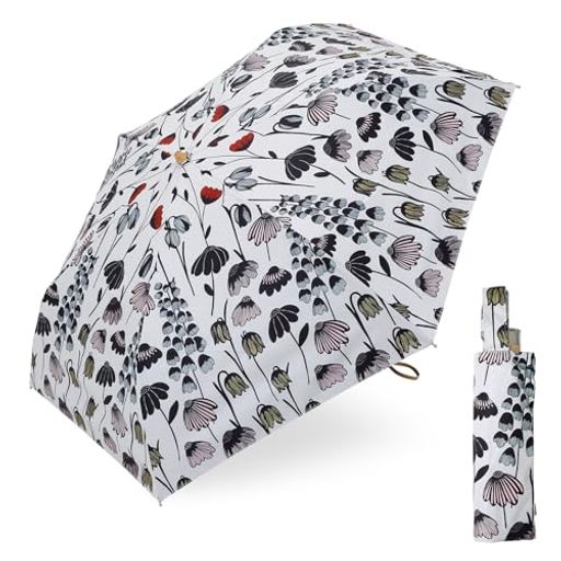 小川(OGAWA) 日傘 レディース 晴雨兼用折りたたみ傘 UVカット率&遮光率99.9%以上 遮熱加工 安全手開き 50CM KORUKO コルコ スプリングフラワー はっ水 安全カバー付き トート