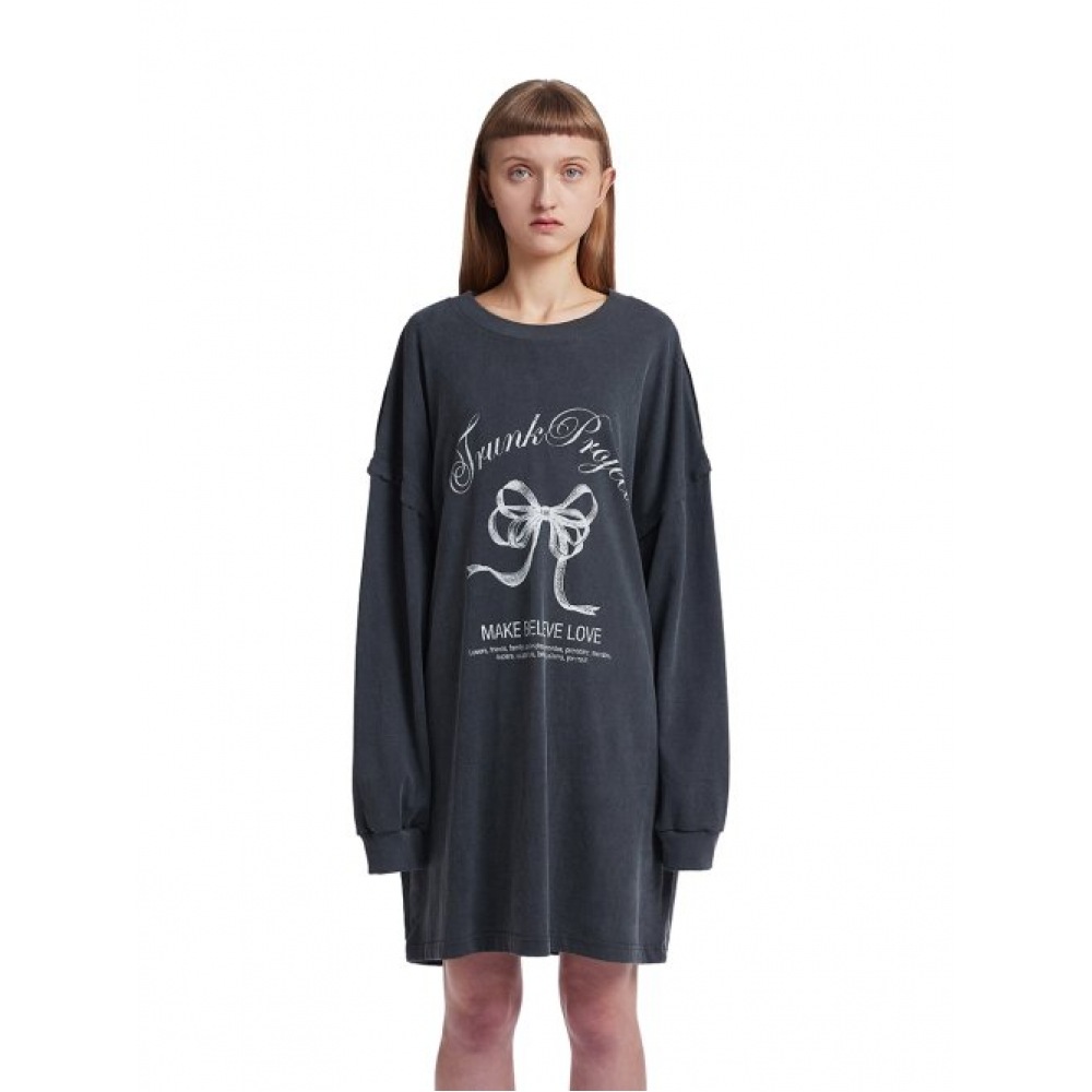 TRUNK PROJECT プリントロングスリーブTシャツ_グレー