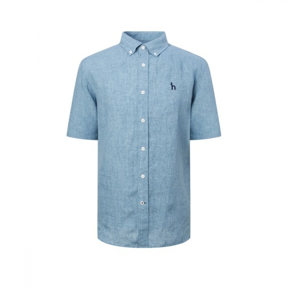 [ヘッジス] 25SS ブルーリネンショートスリーブシャツ HZSH5B500B1