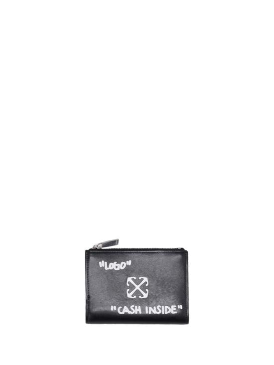 OFF WHITE Women Wallet OWNC072C99LEA001 1001 BLACK WHITE
