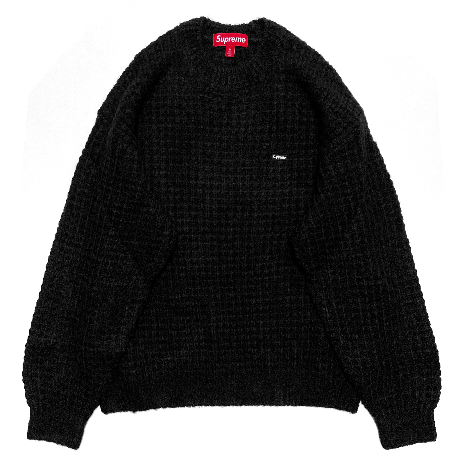 スモールボックスロゴワッフルセーター ブラック FW25SK21