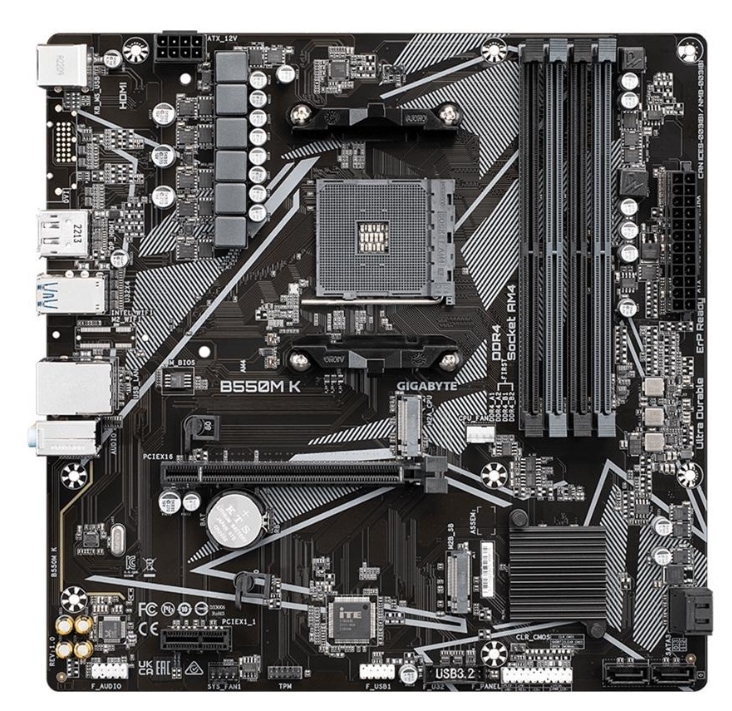 GIGABYTE B550M-K AM4 AMD B550 Dual M.2 SATA 6Gb/s PCIe 4.0 MATX Motherboard 12,324円