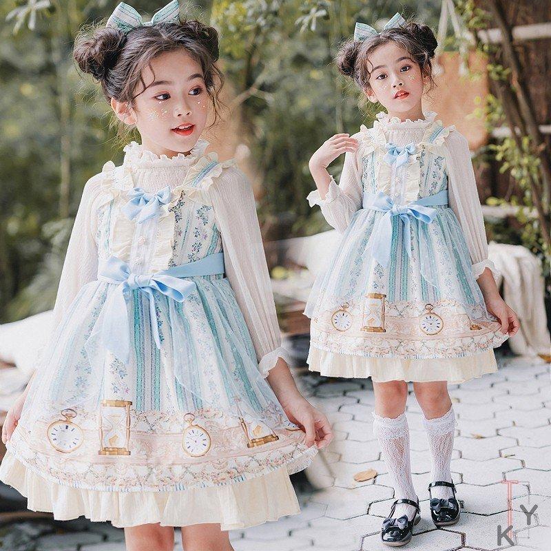 【値下げ！】 2026新品~ロリータ子どもドレス貴族Lolitaコスプレステージドレス復古風ドレス子供キッズ洋服ドレス森ガール出荷が早い~ロリータ子どもドレス