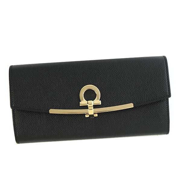サルヴァトーレ フェラガモ Salvatore Ferragamo / フラップ長札入財布 #22D150 683312 NERO